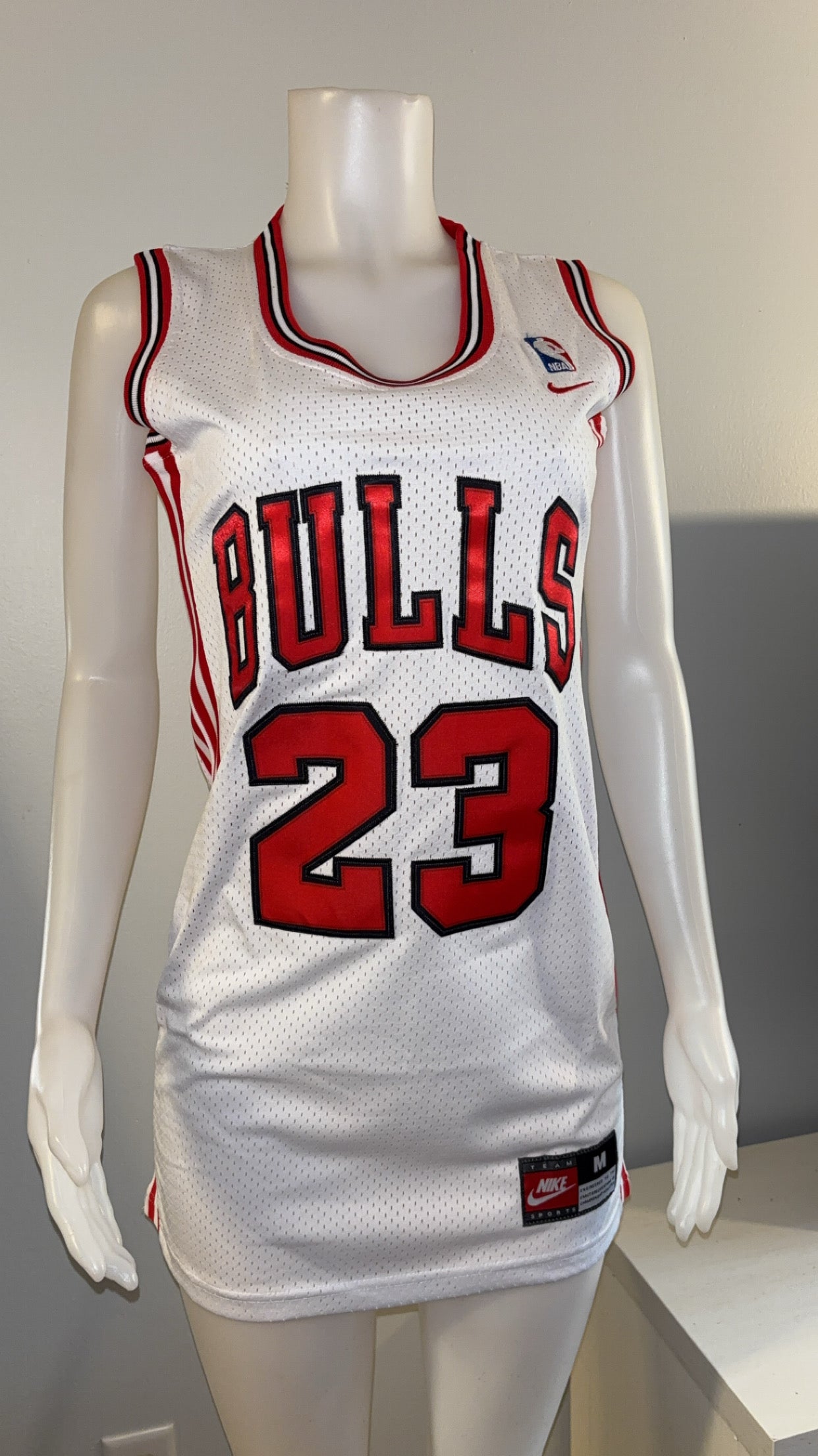 Bulls Jersey Dress in White
