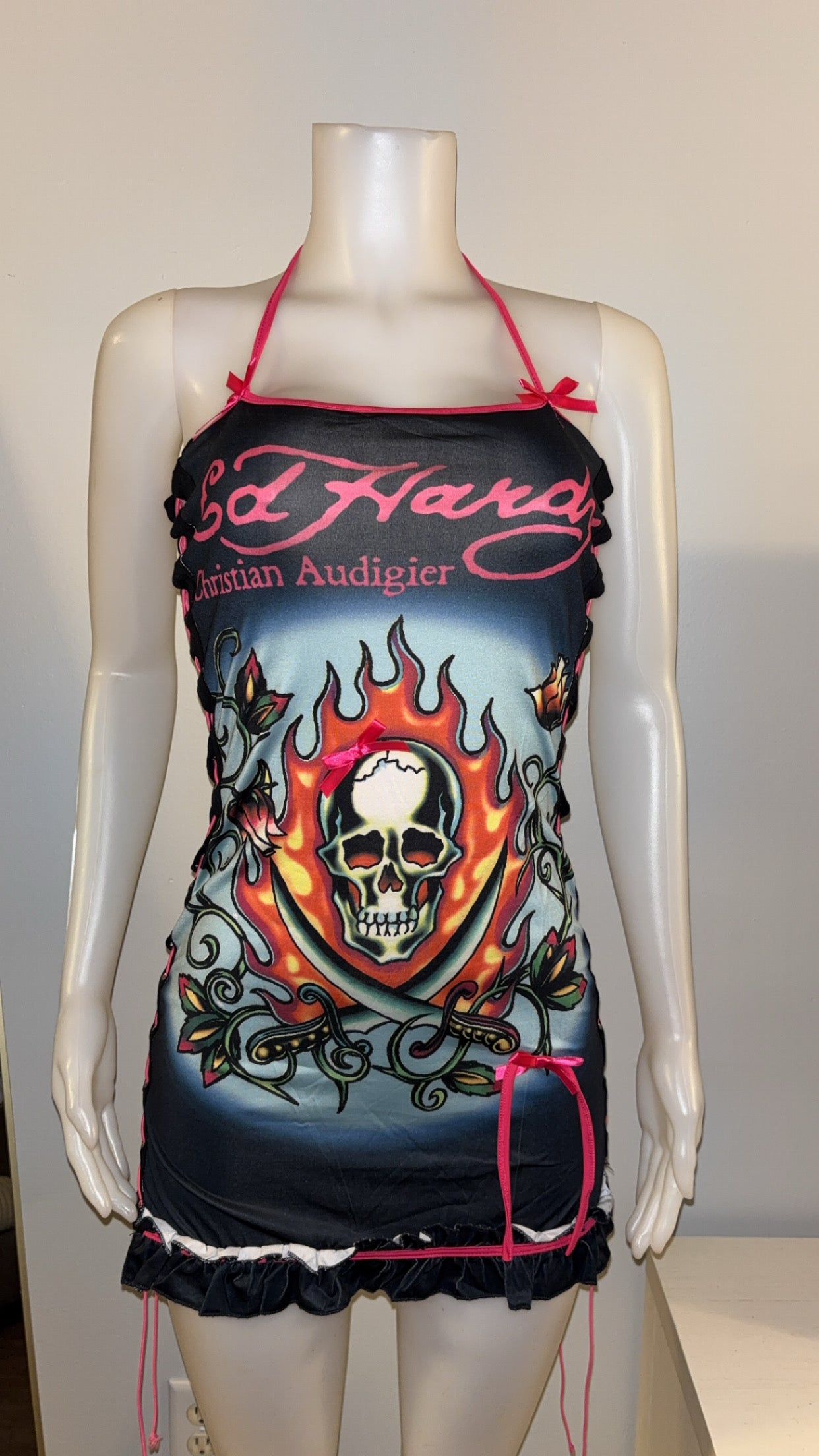EdHardy Mini Dress in Pink Plugged Wardrobe EdHardy Mini Dress in Pink Plugged Wardrobe