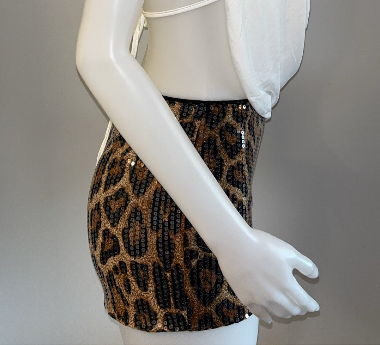 Sequin Leopard Shorts