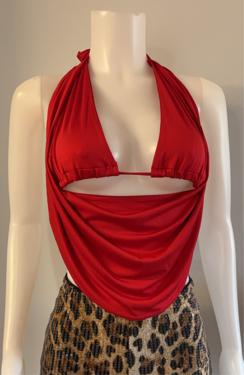 Draped Top in Red