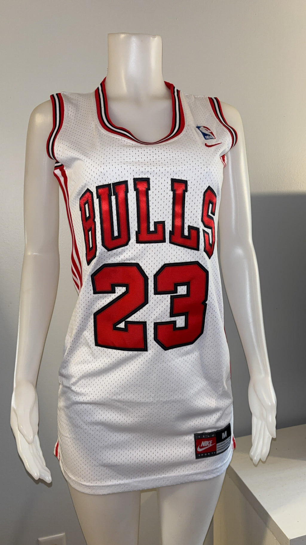 Bulls Jersey Dress in White
