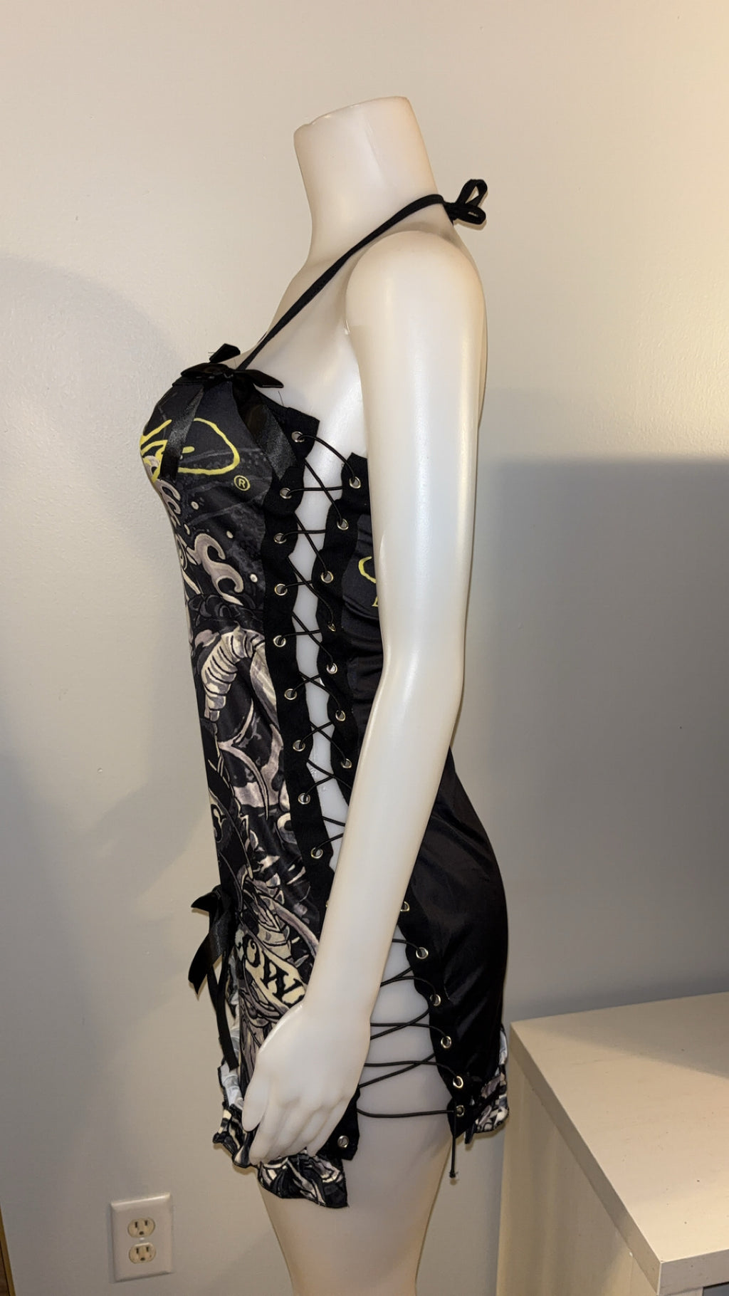 EdHardy Mini Dress in Black/Grey