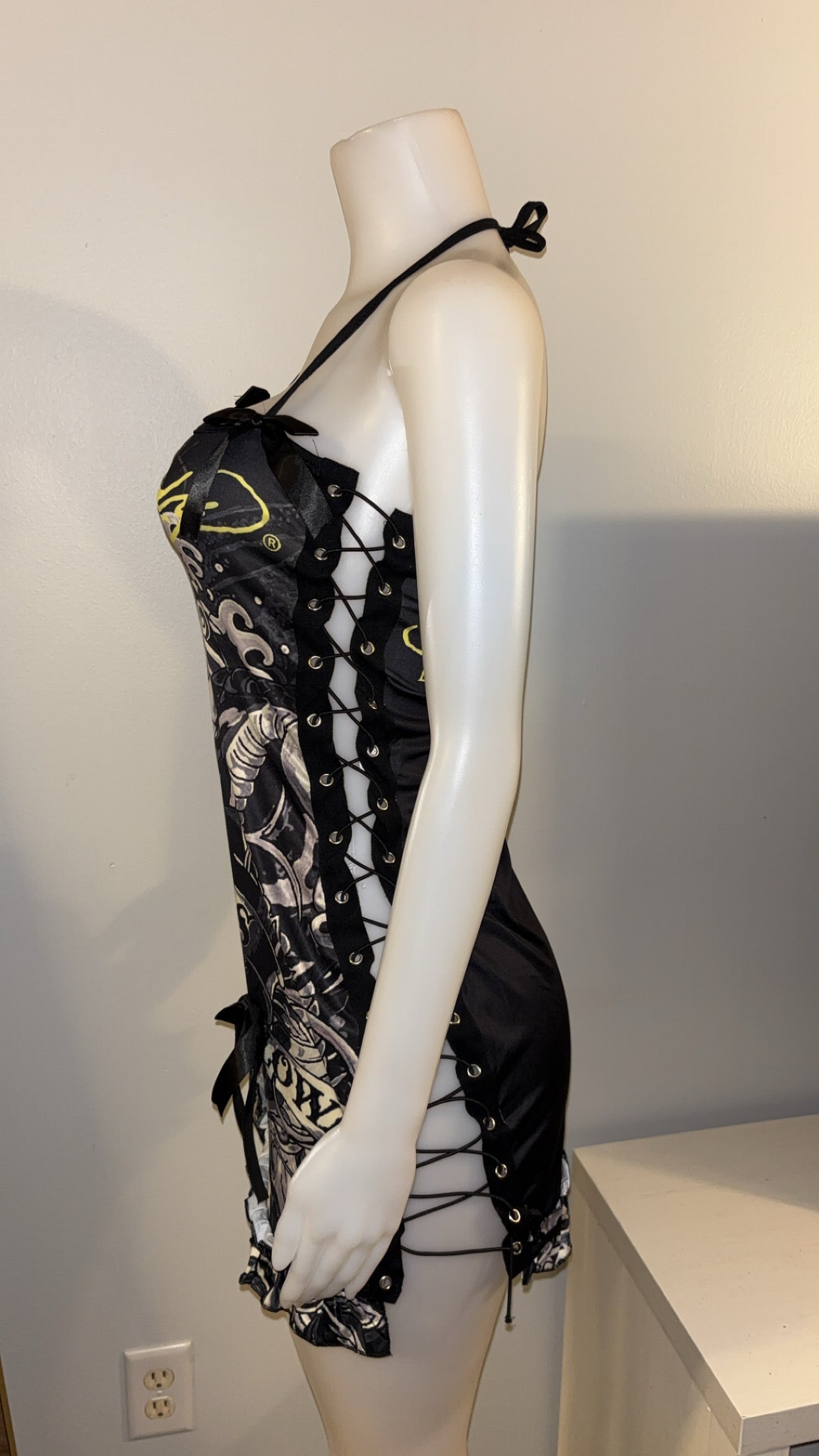 EdHardy Mini Dress in Black/Grey