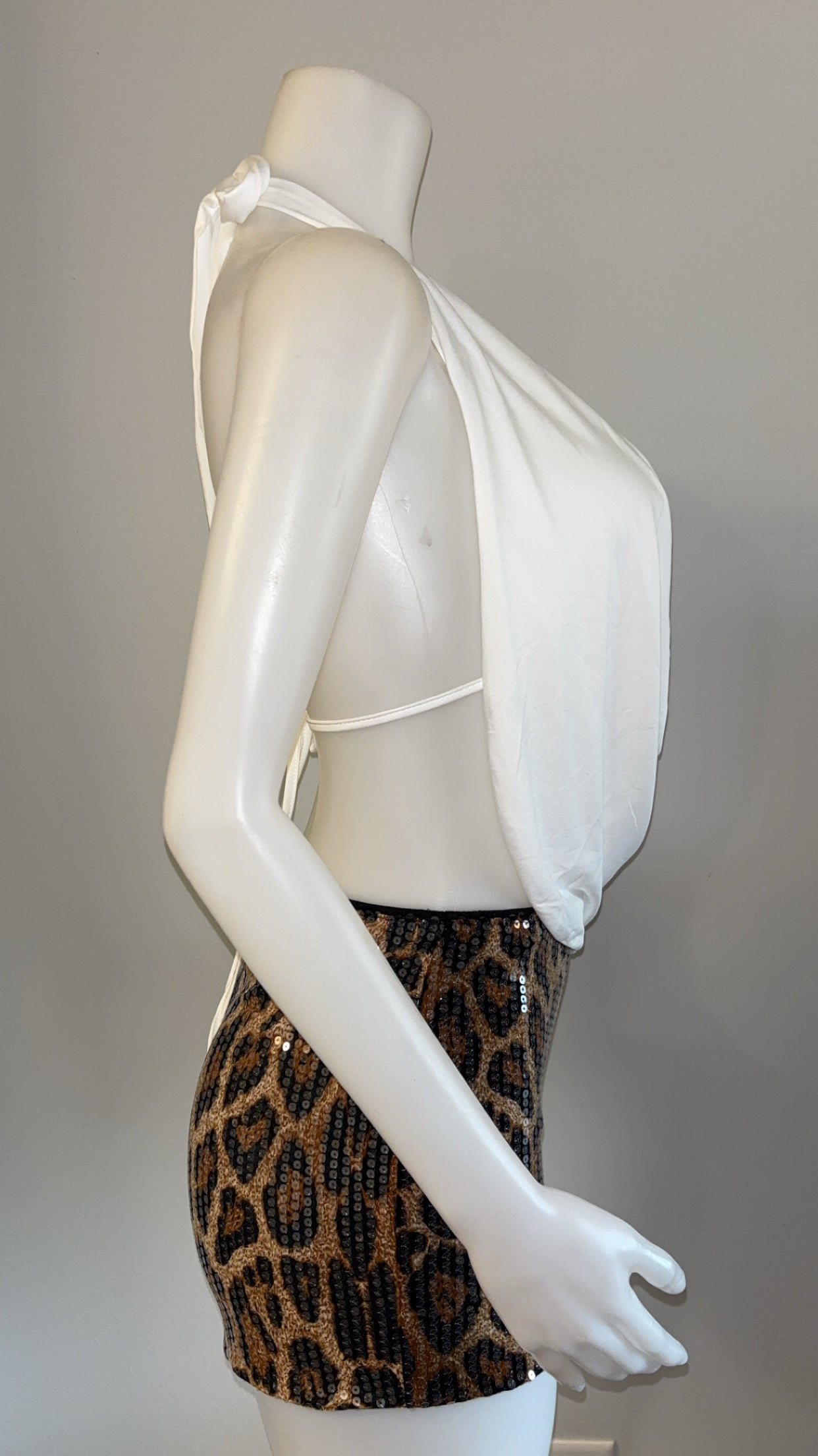 Draped Top in White