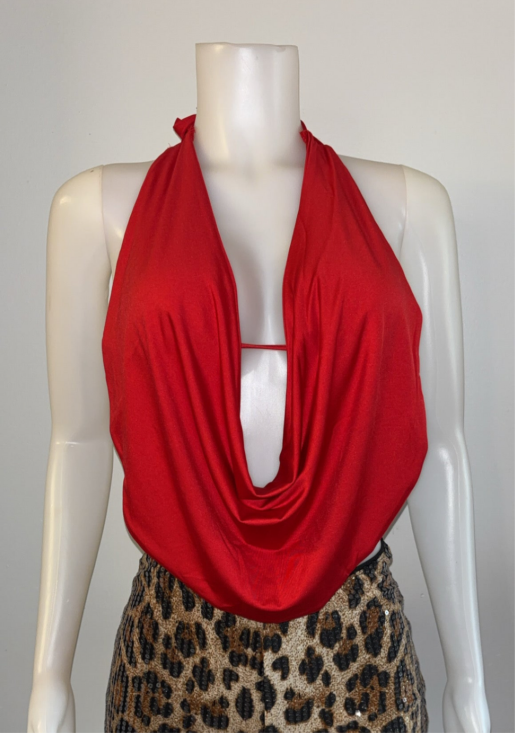 Draped Top in Red