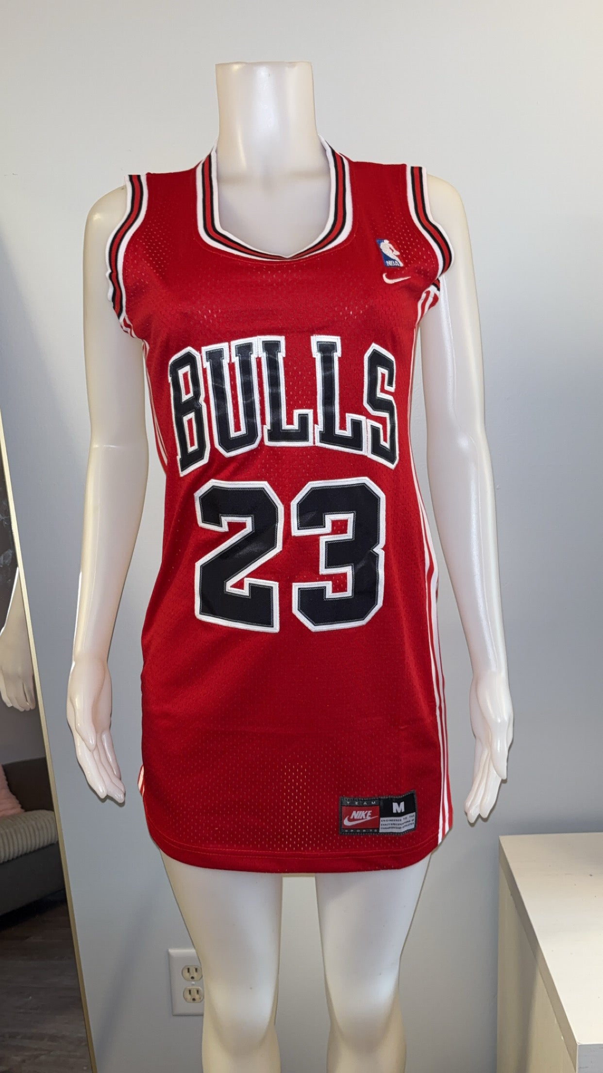 Bulls Jersey Dress in Red