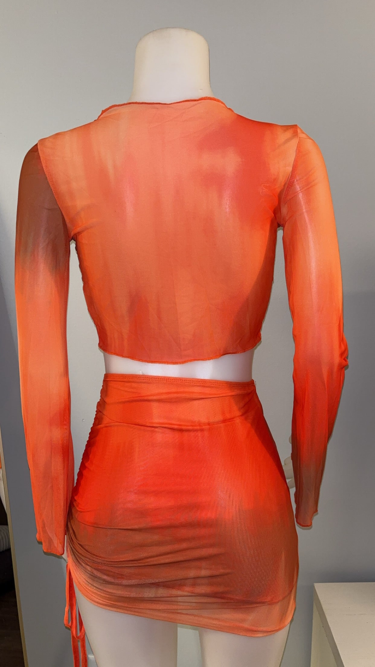 Tiki Skirt Set in Orange