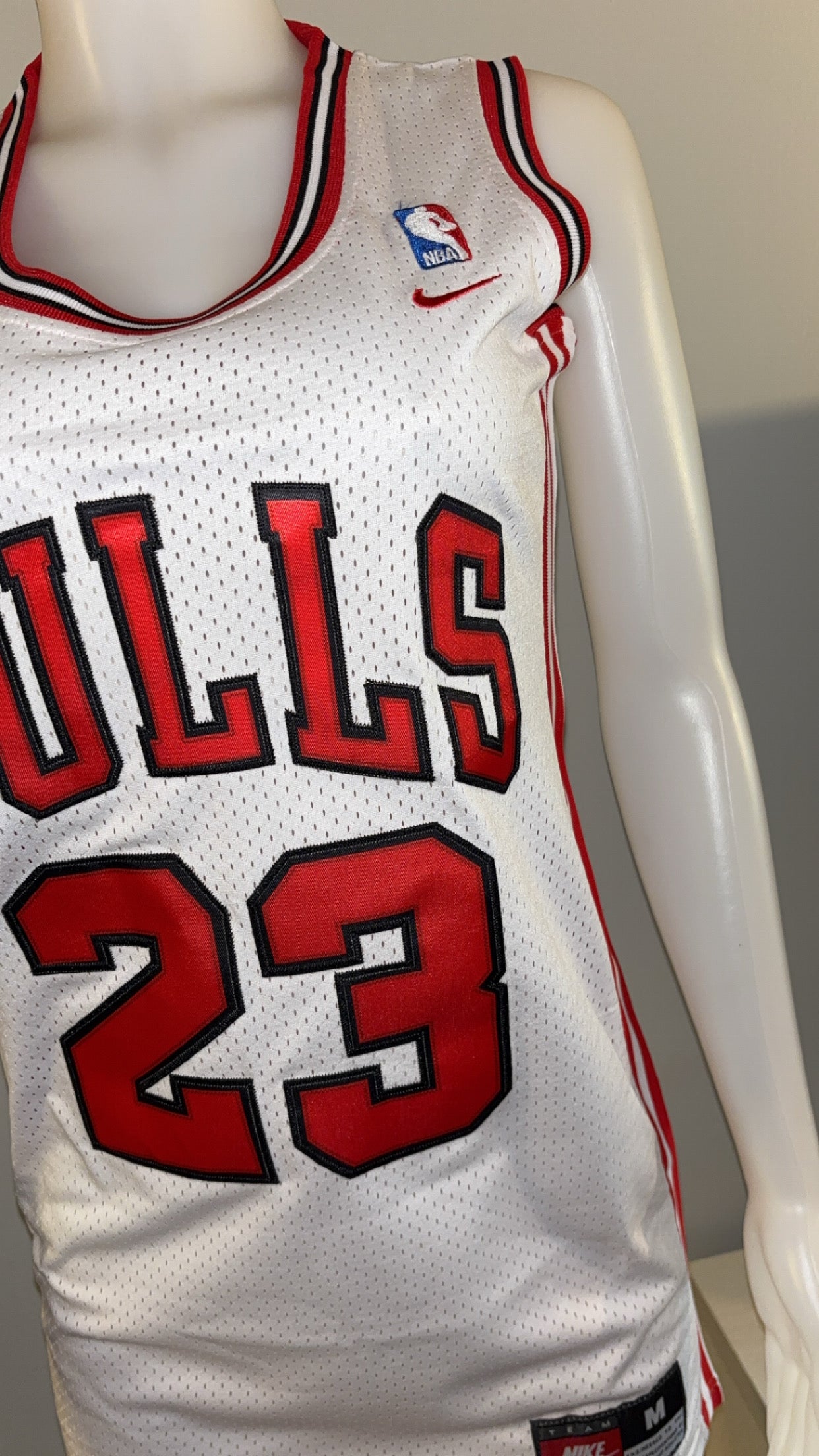 Bulls Jersey Dress in White