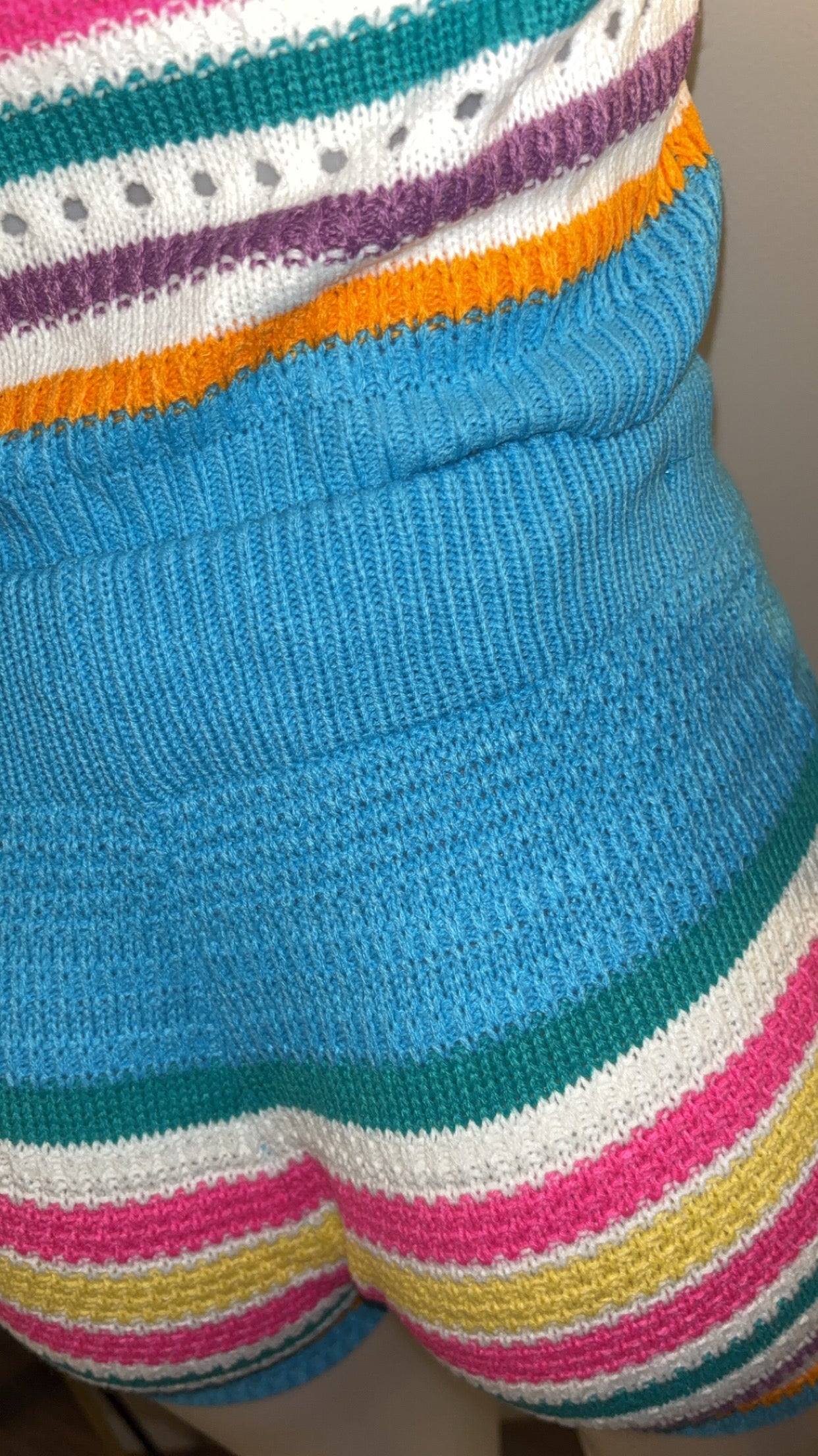 Natalee Crochet Short Set in Blue