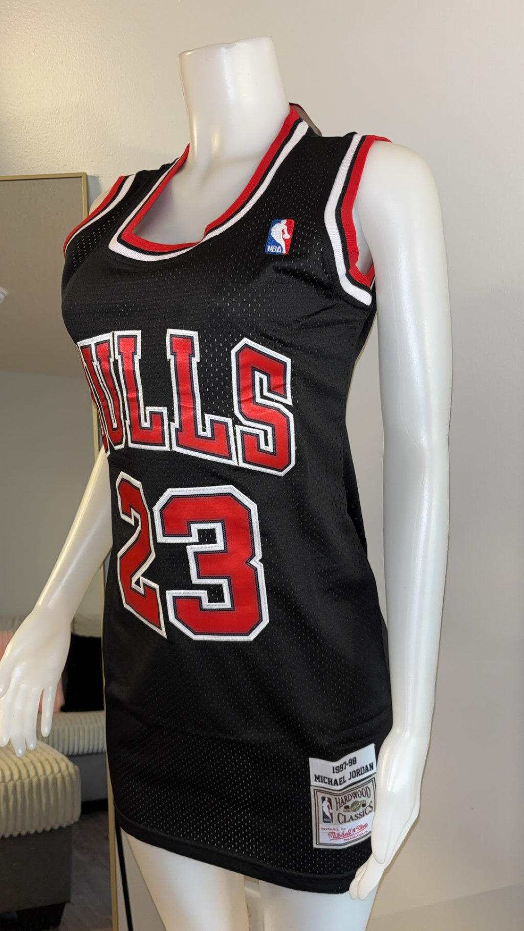 Bulls Jersey Dress in Black