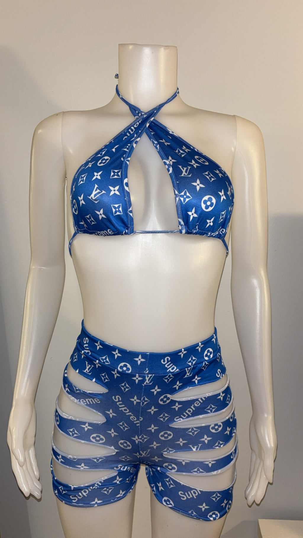 Blue Supreme Short Set