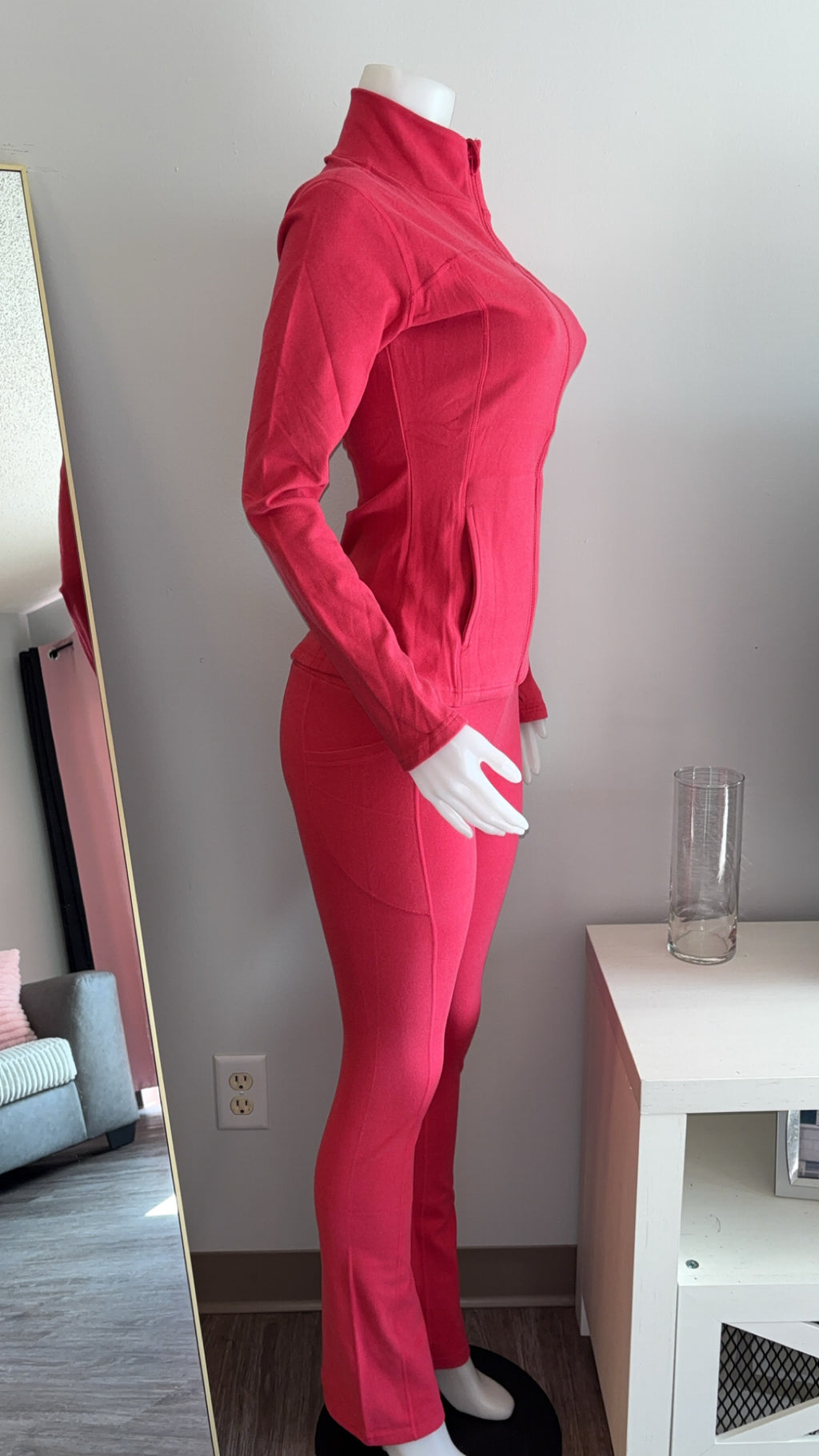 Dej Fleece Set in Hot Pink