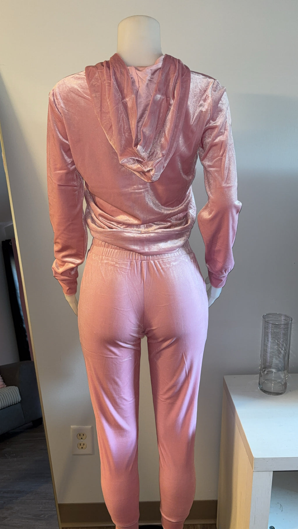 Velour Pant Sets in Pink