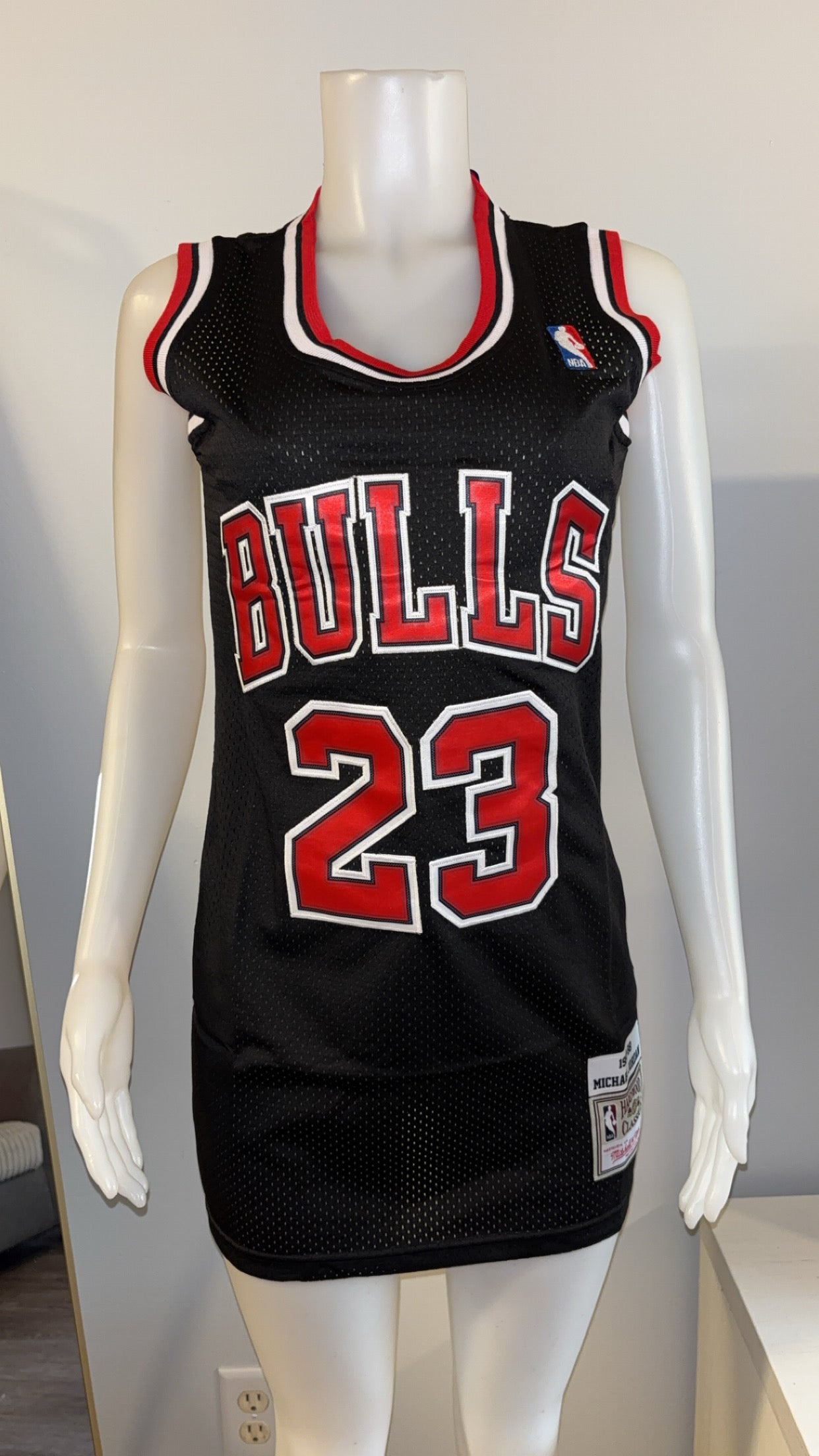 Bulls Jersey Dress in Black