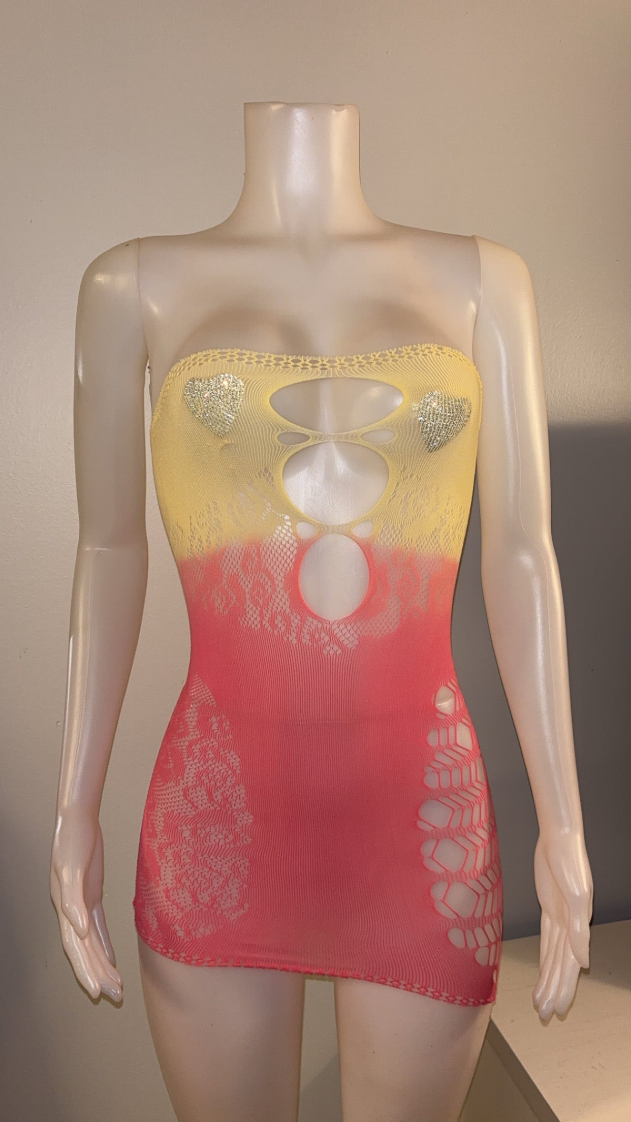 Gradient Dress in Peach