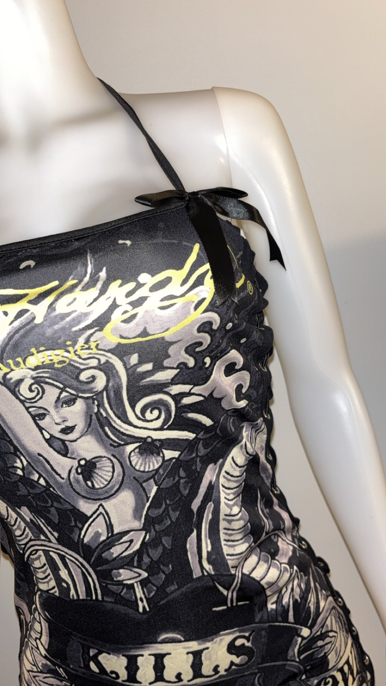 EdHardy Mini Dress in Black/Grey