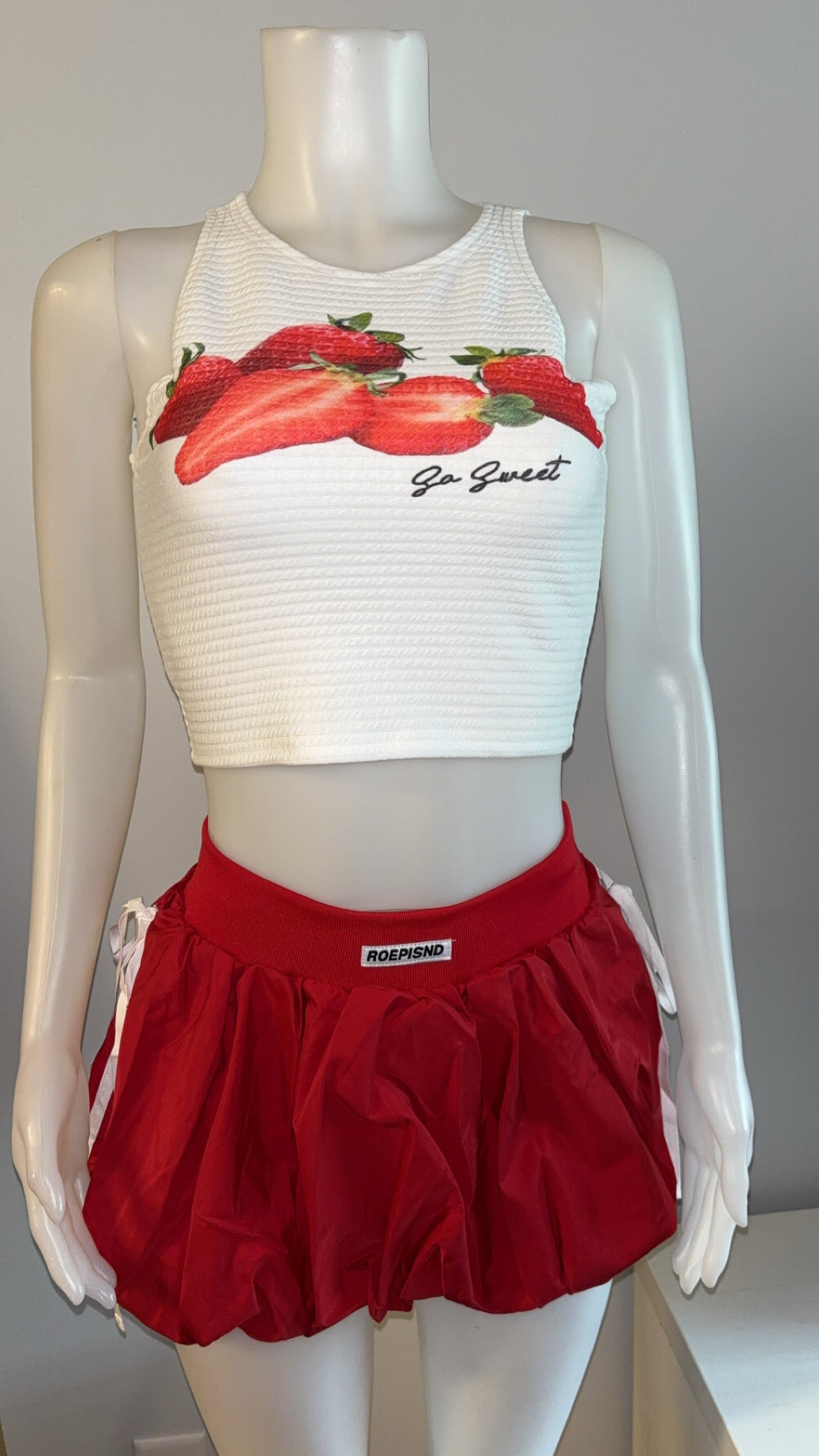 SoSweet Strawberry Skort Set