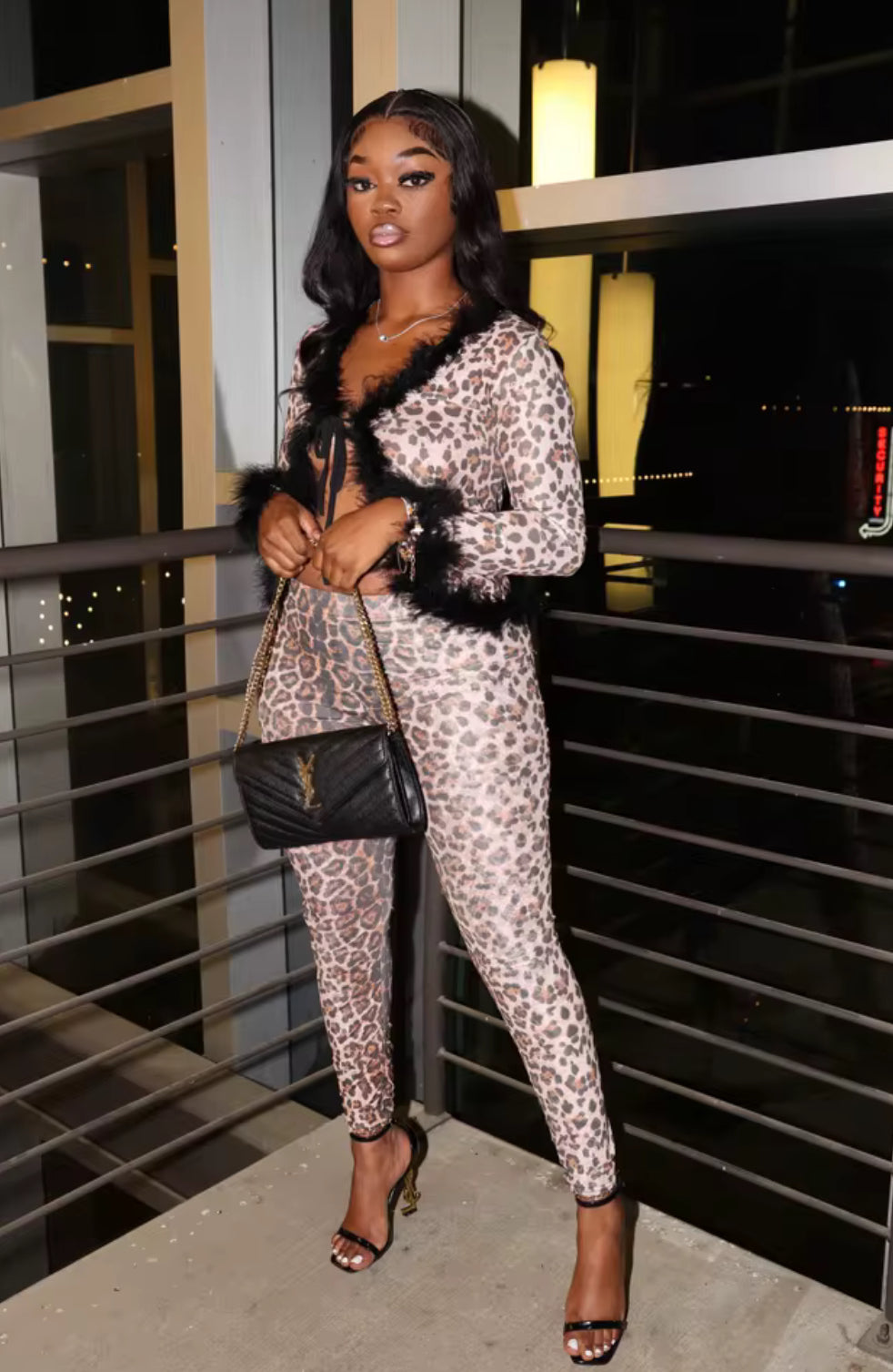Main Attraction Feather Set in Leopard
