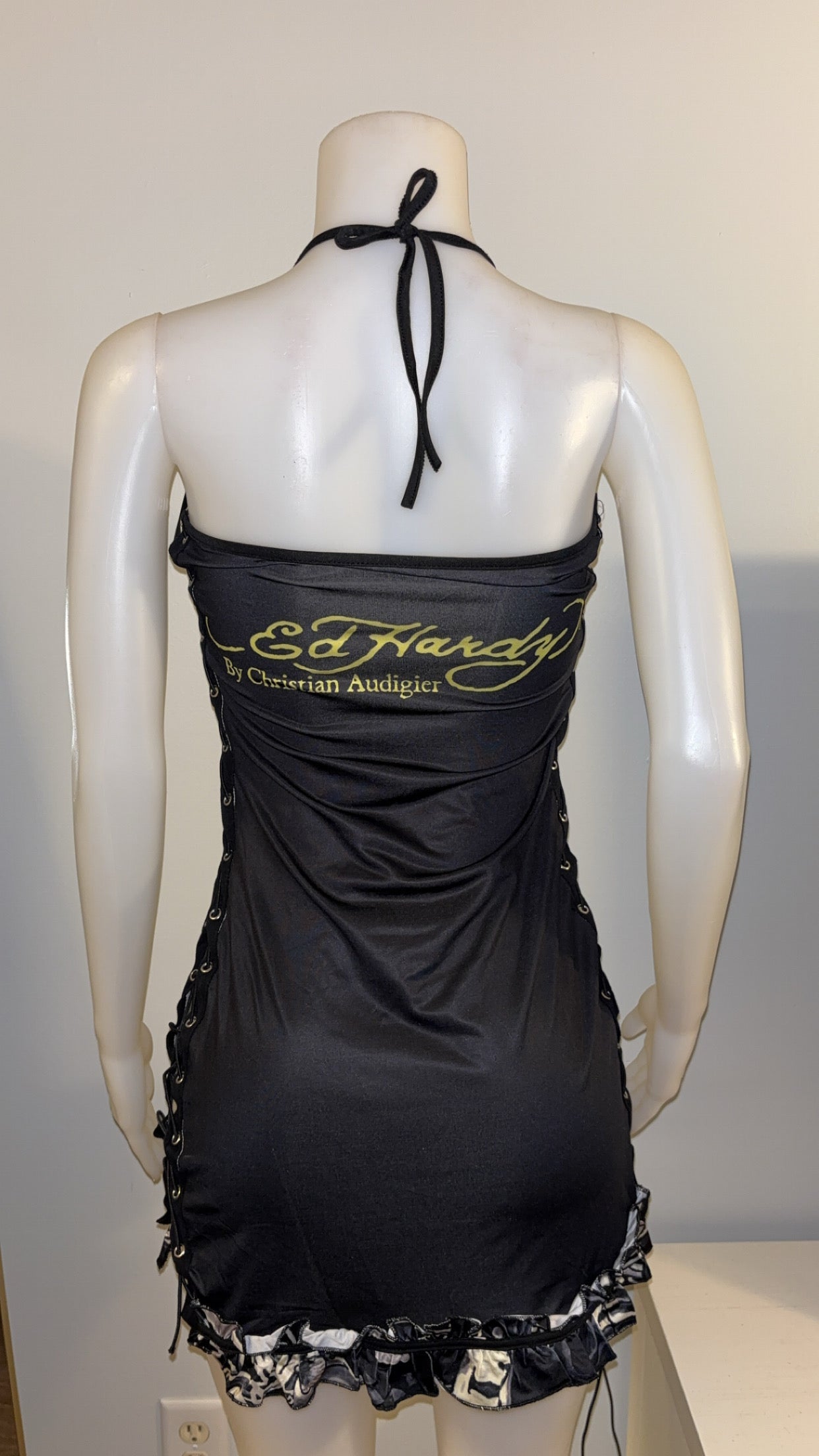 EdHardy Mini Dress in Black/Grey