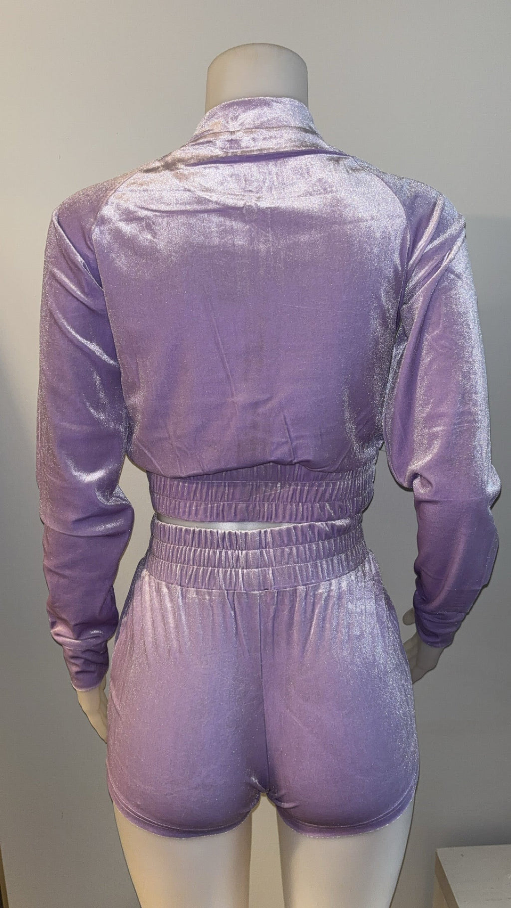Velour Short Sets in Purple