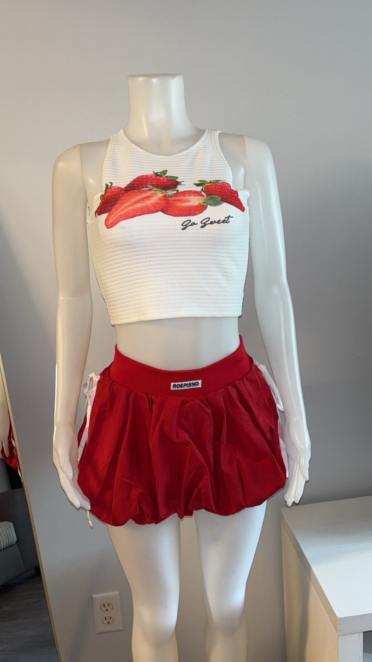 SoSweet Strawberry Skort Set