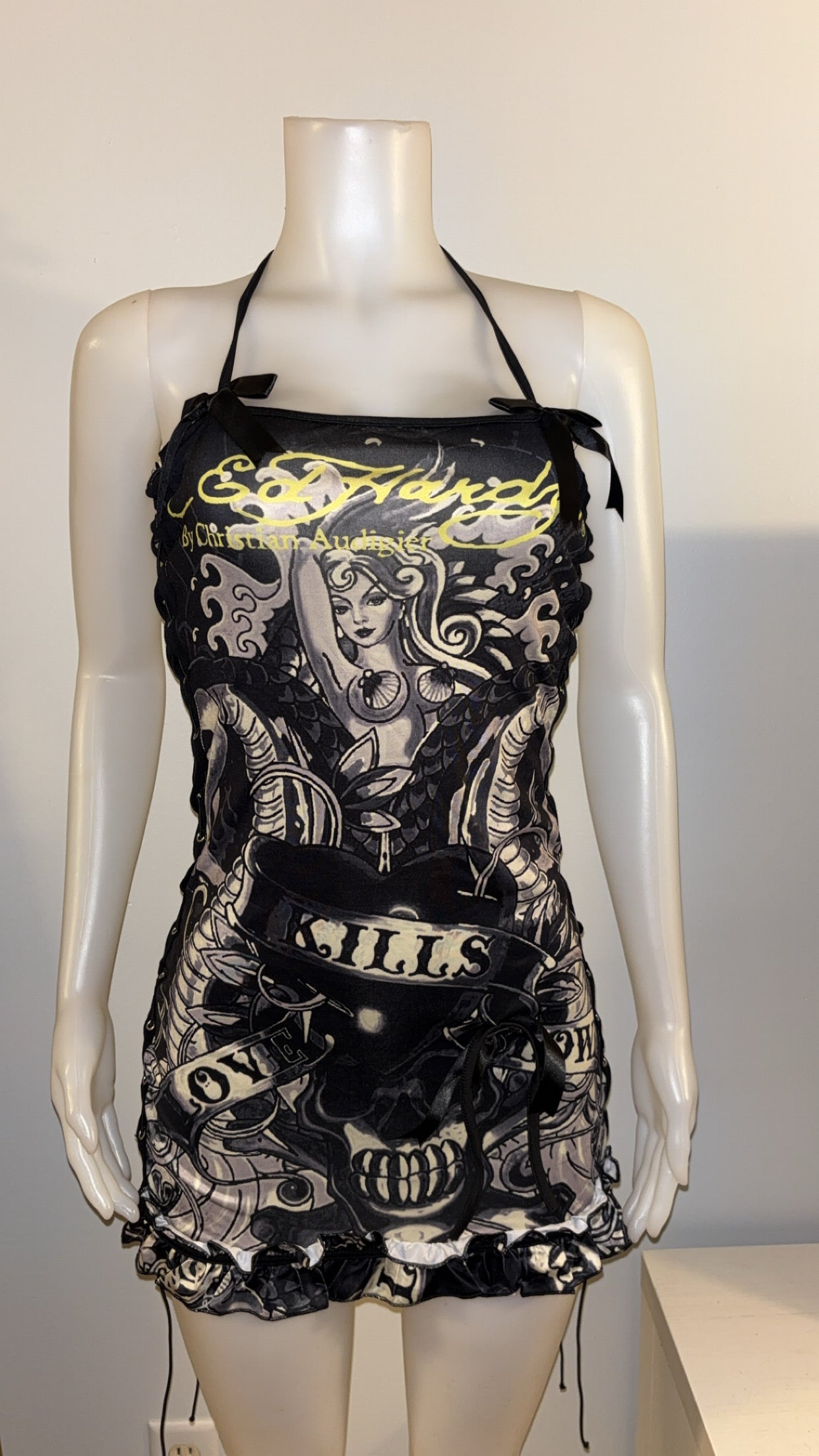 EdHardy Mini Dress in Black/Grey