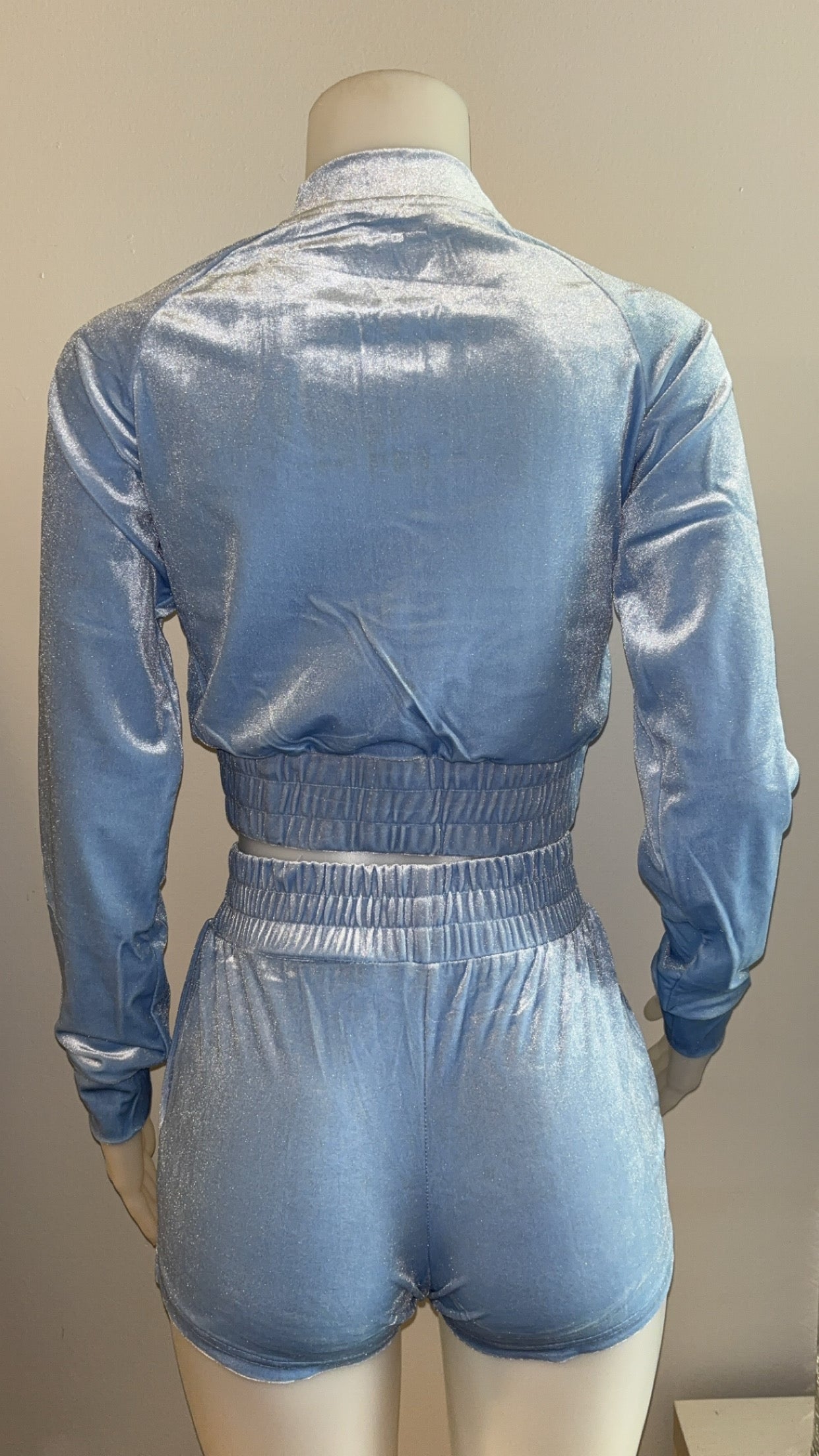 Velour Short Sets in Blue