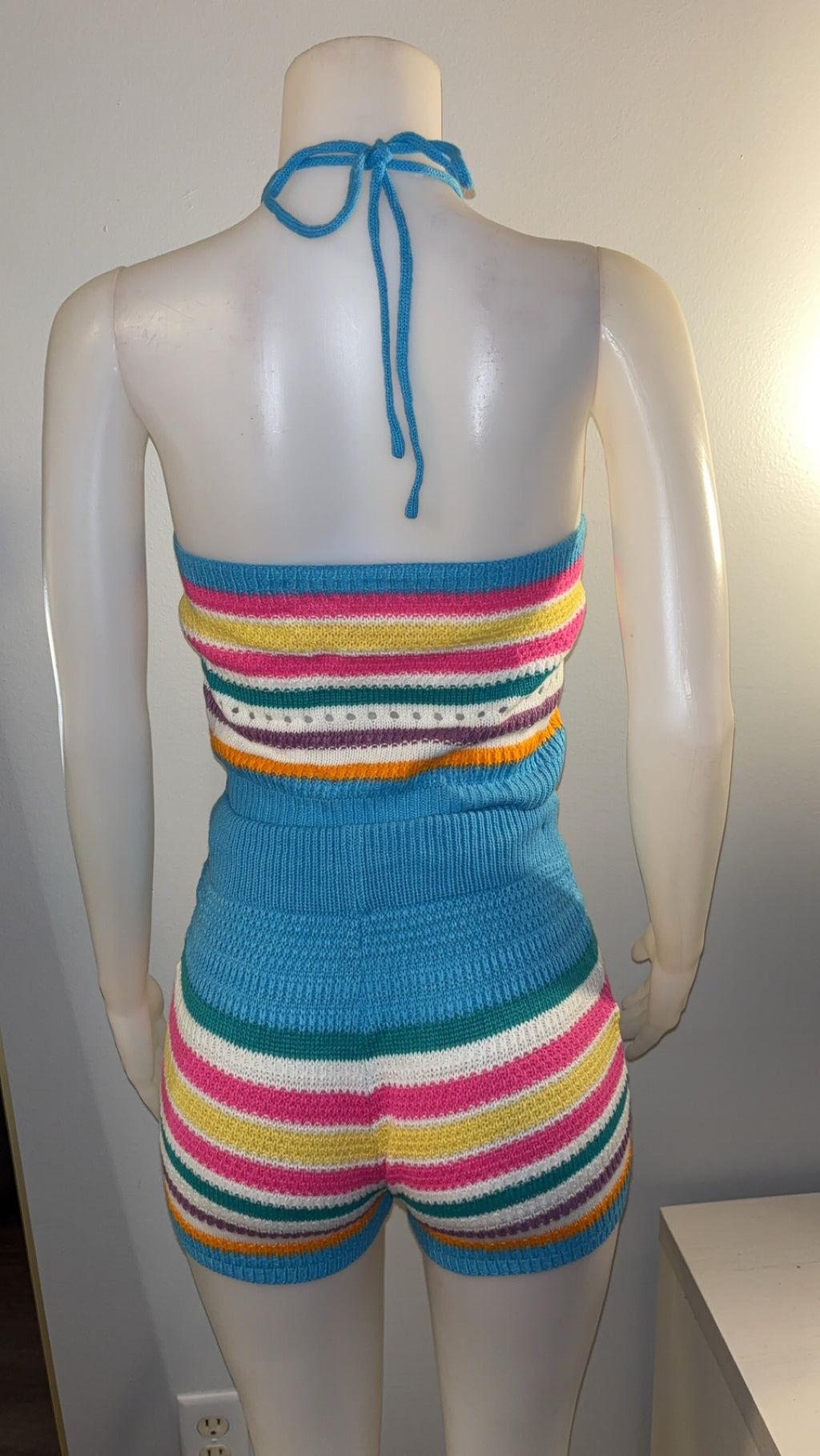 Natalee Crochet Short Set in Blue