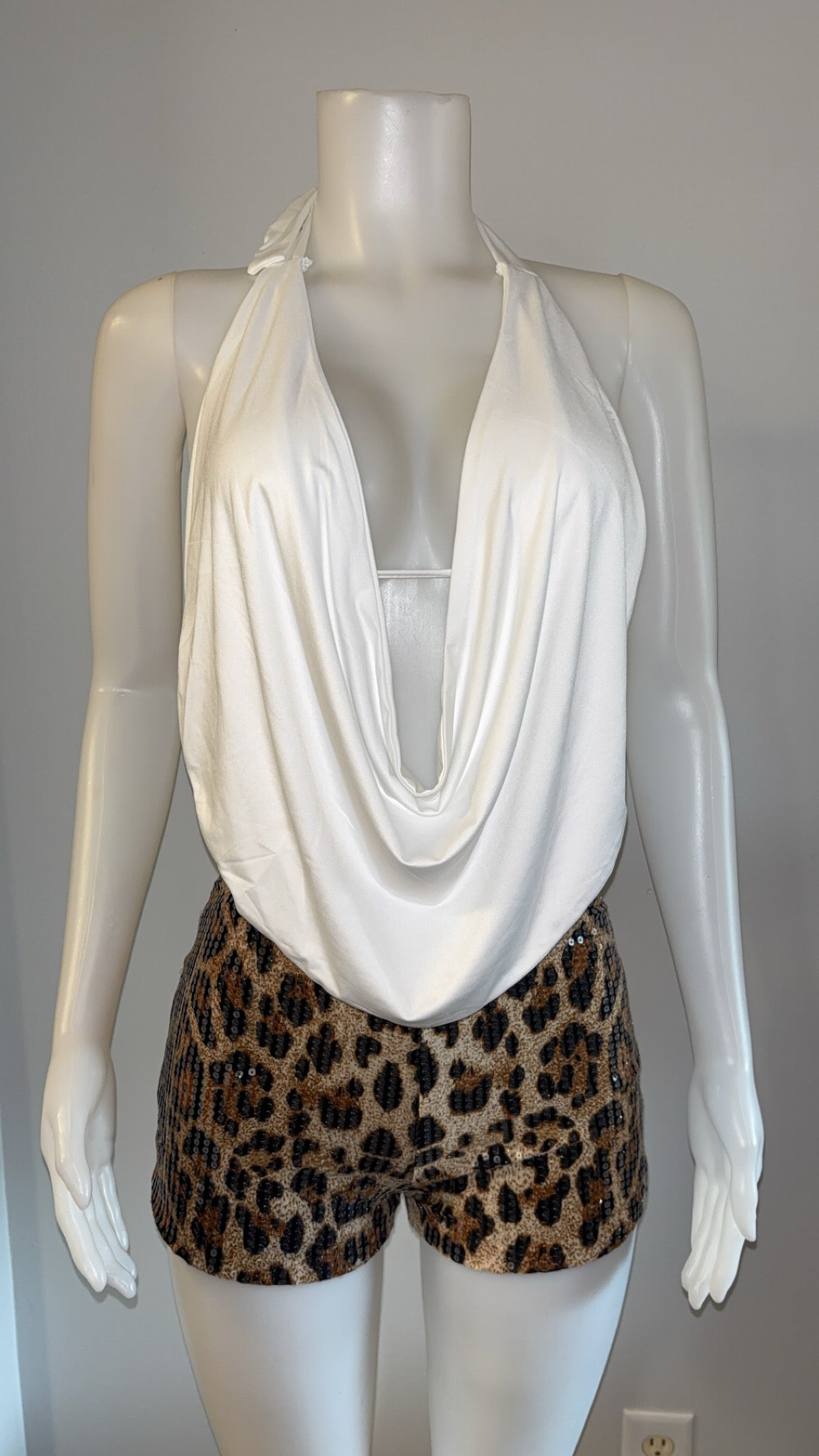 Draped Top in White