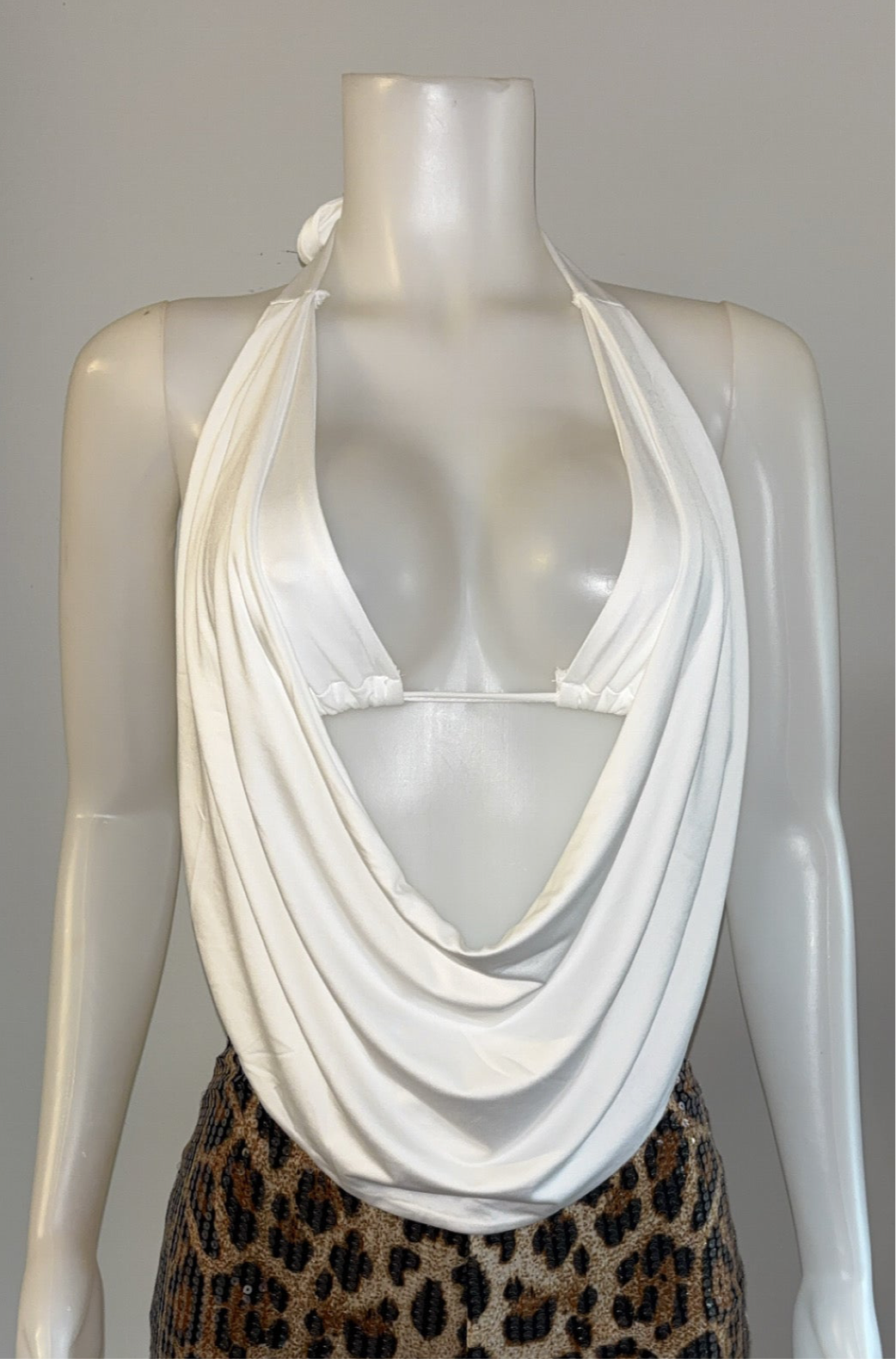 Draped Top in White