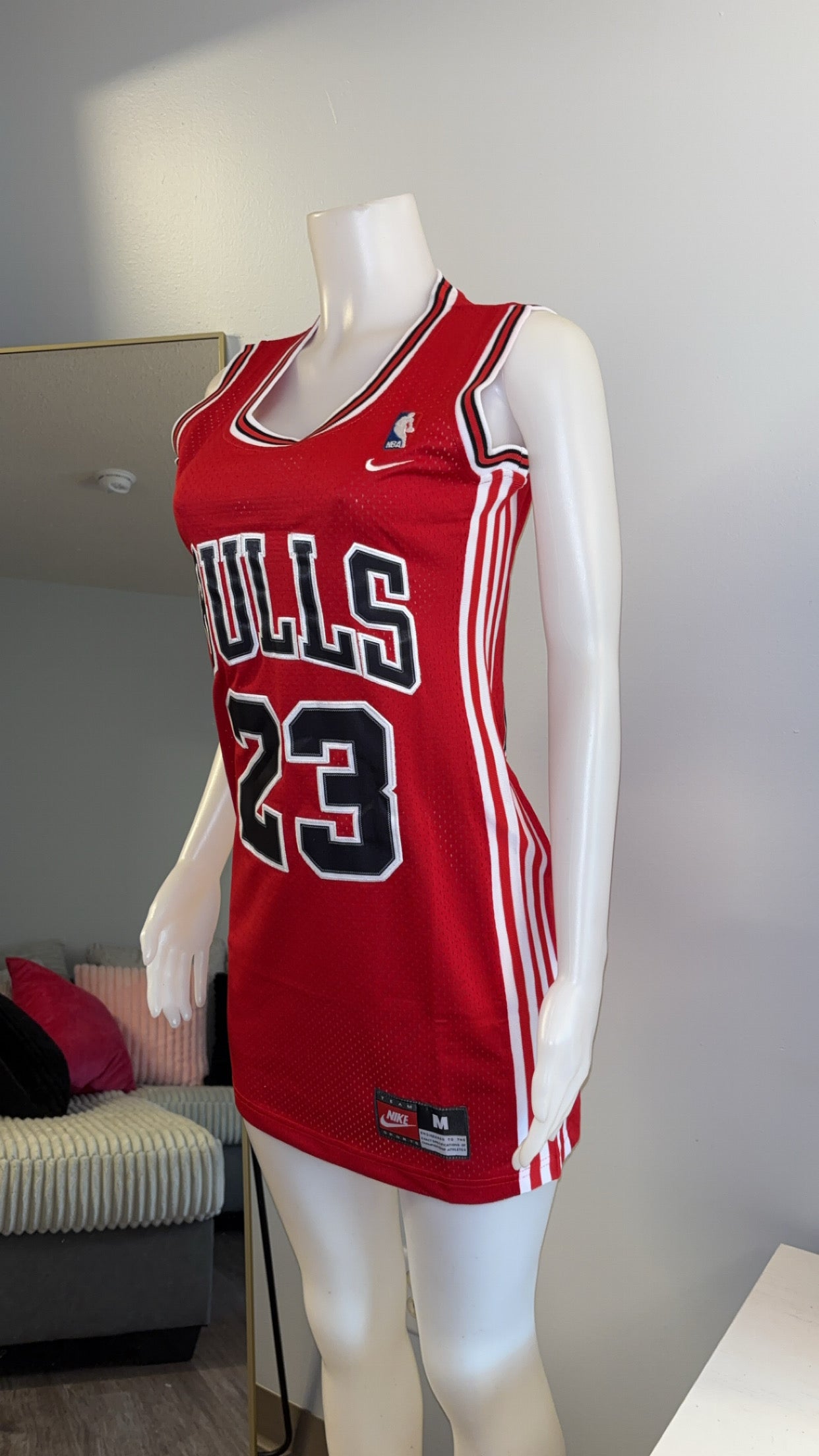 Bulls Jersey Dress in Red