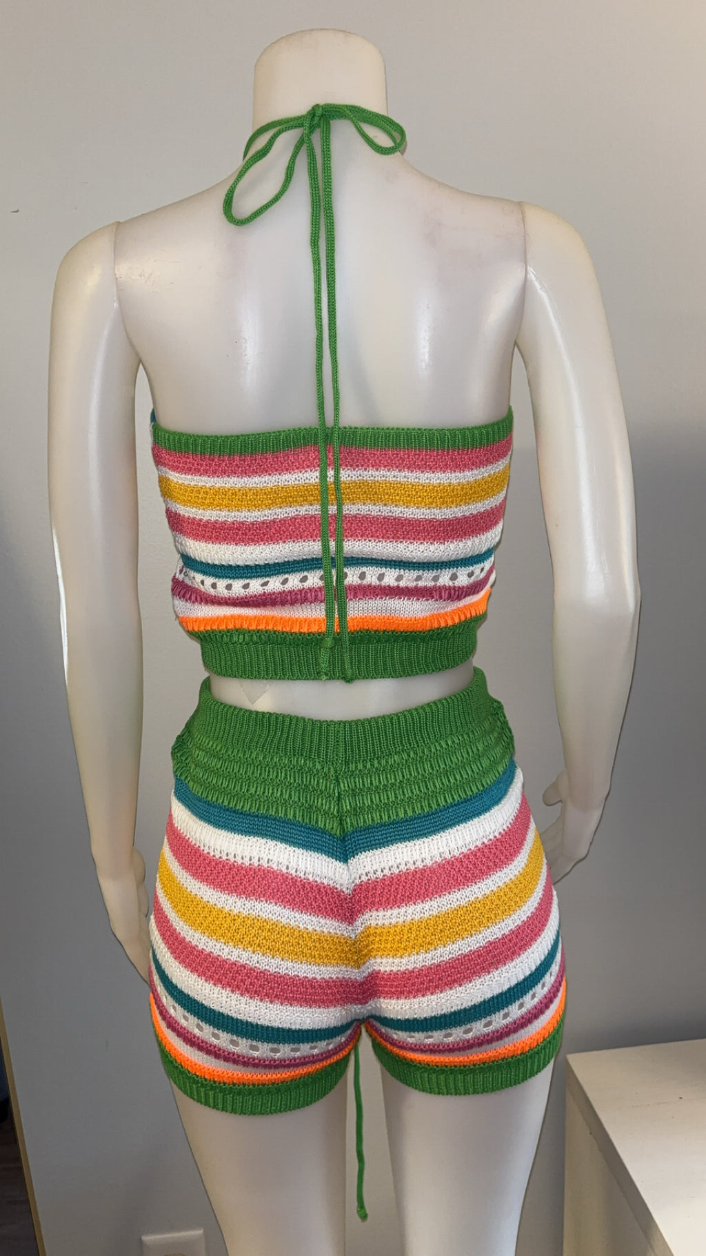 Natalee Crochet Short Set in Green