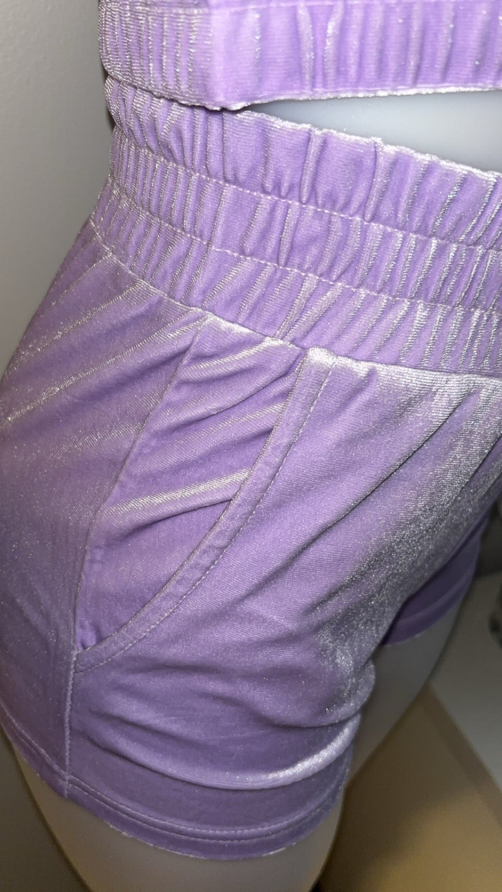 Velour Short Sets in Purple