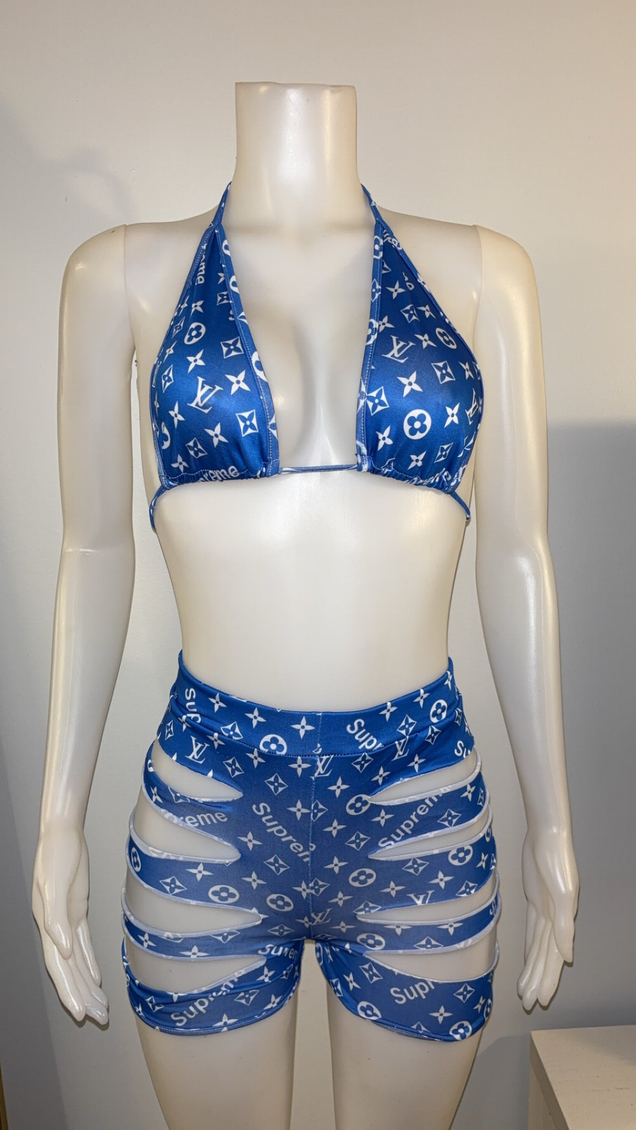 Blue Supreme Short Set