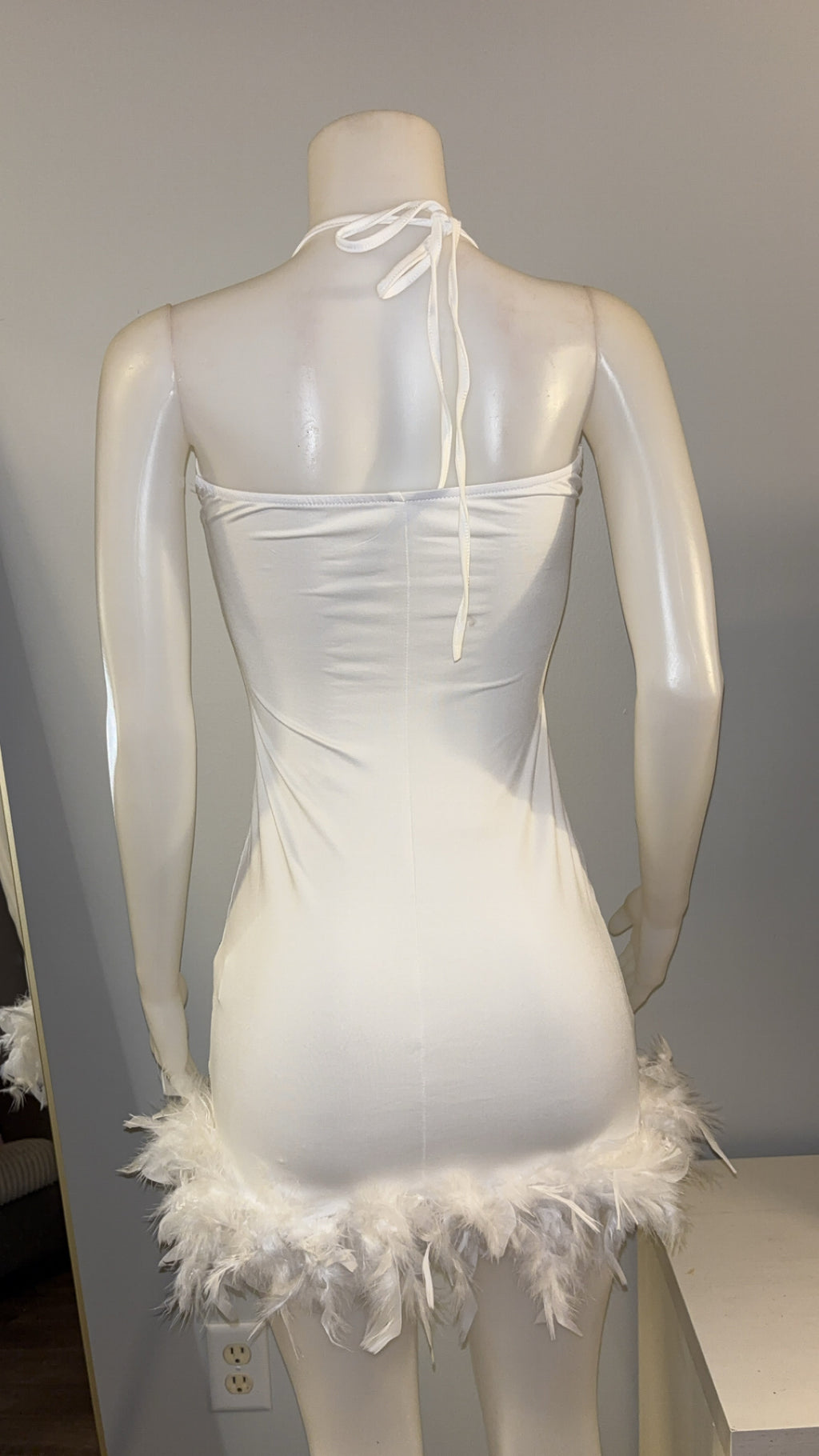Showgirl Dress in White
