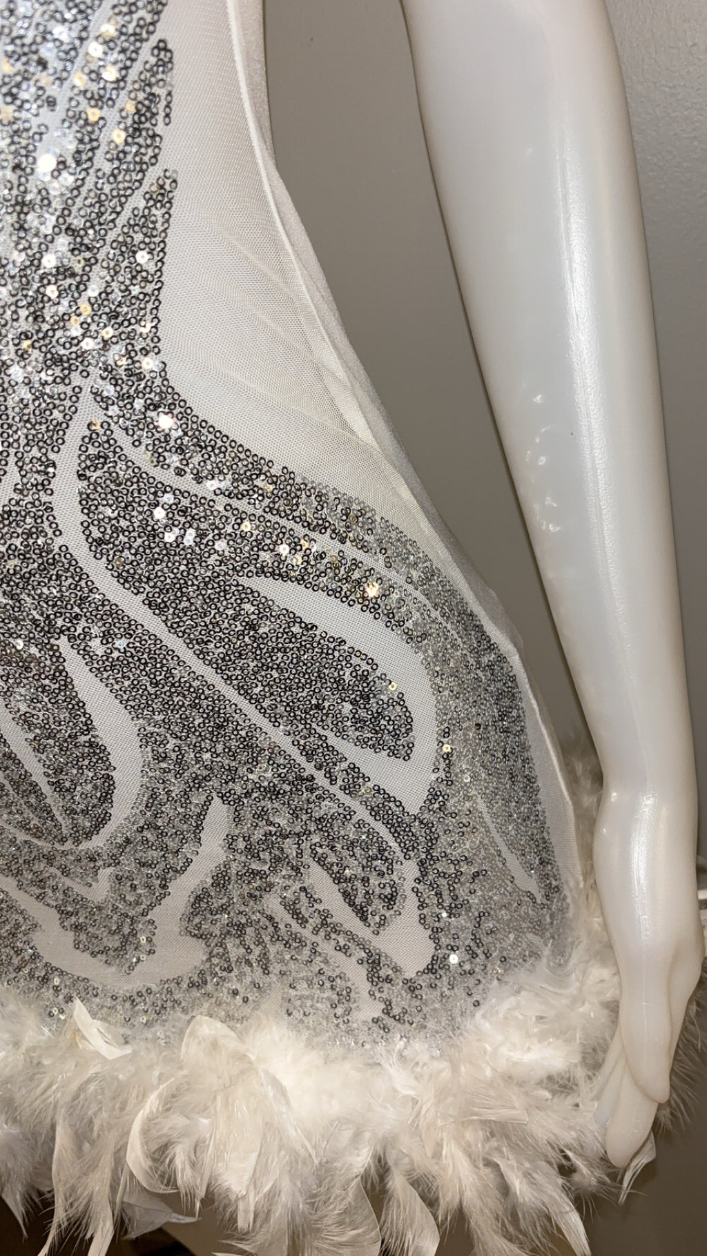 Showgirl Dress in White