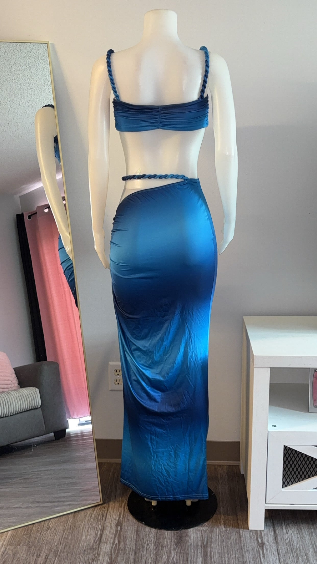 Givin Me The BLUES Skirt Set
